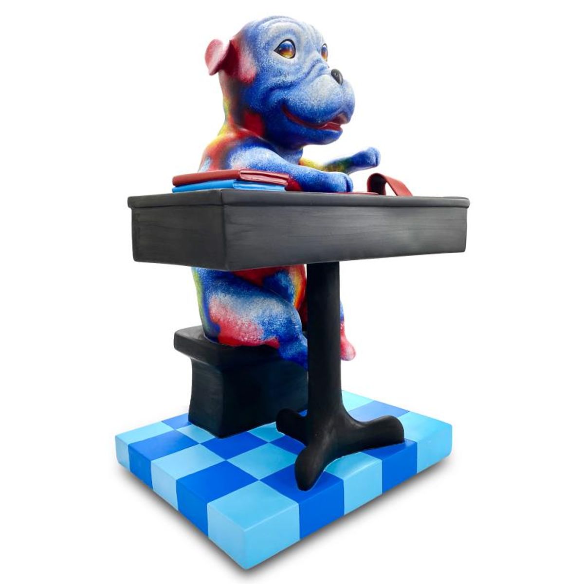 Wang, "Back to School Blues" Hand Painted Limited Edition Resin Sculpture, Numbered AP 6, Hand Signed and Letter of Authenticity