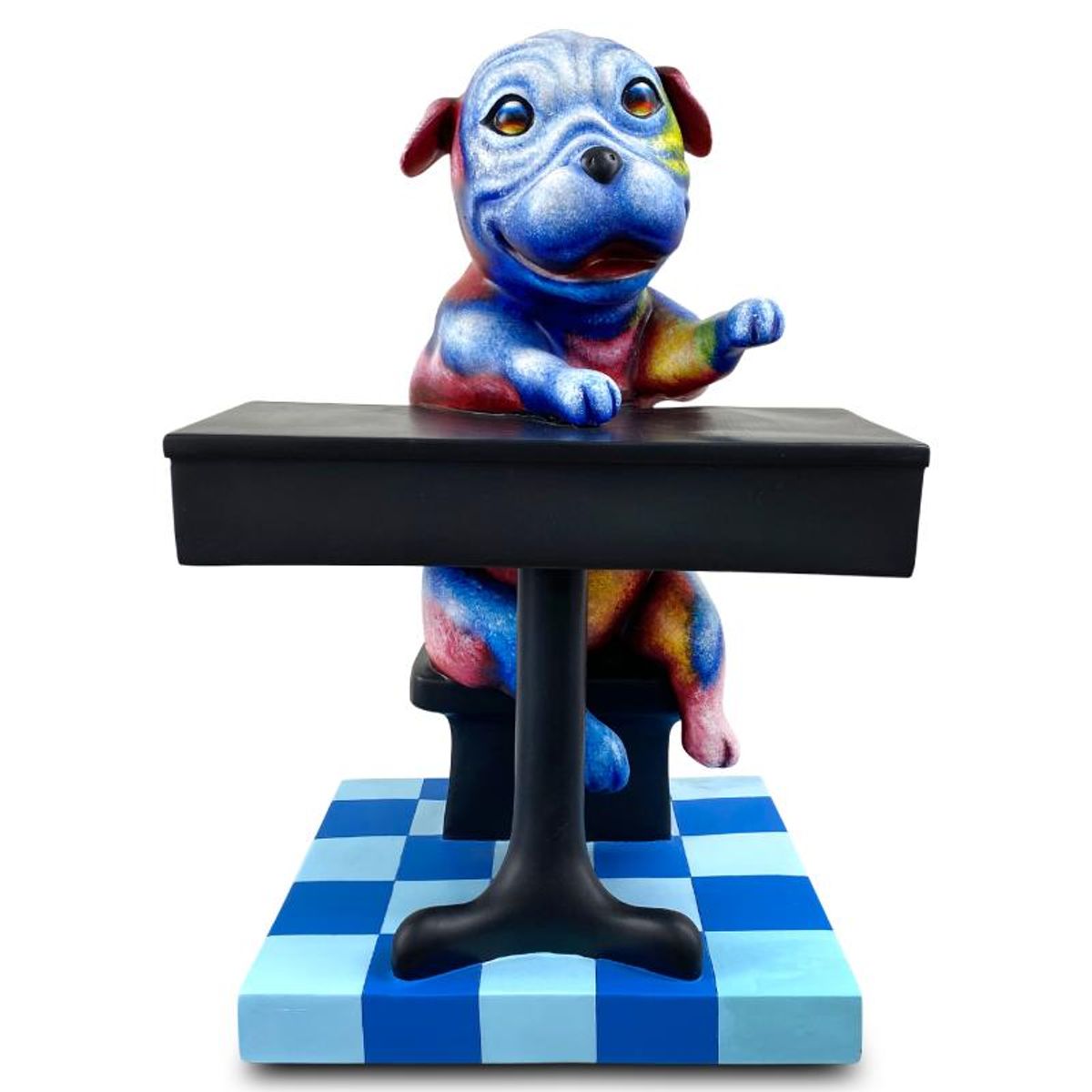 Wang, "Back to School Blues" Hand Painted Limited Edition Resin Sculpture, Numbered 6/99, Hand Signed and Letter of Authenticity