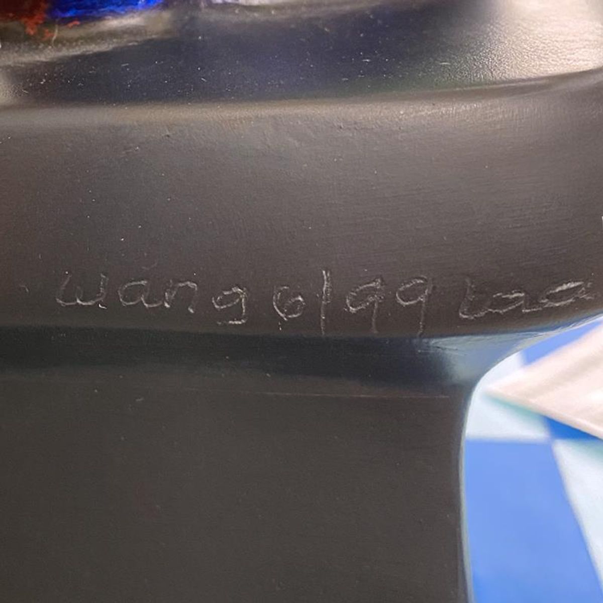 Wang, "Back to School Blues" Hand Painted Limited Edition Resin Sculpture, Numbered 6/99, Hand Signed and Letter of Authenticity