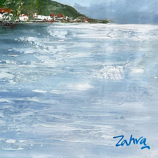 Zahra, Original Acrylic Painting on Canvas (25" x 37"), Hand Signed with Letter of Authenticity
