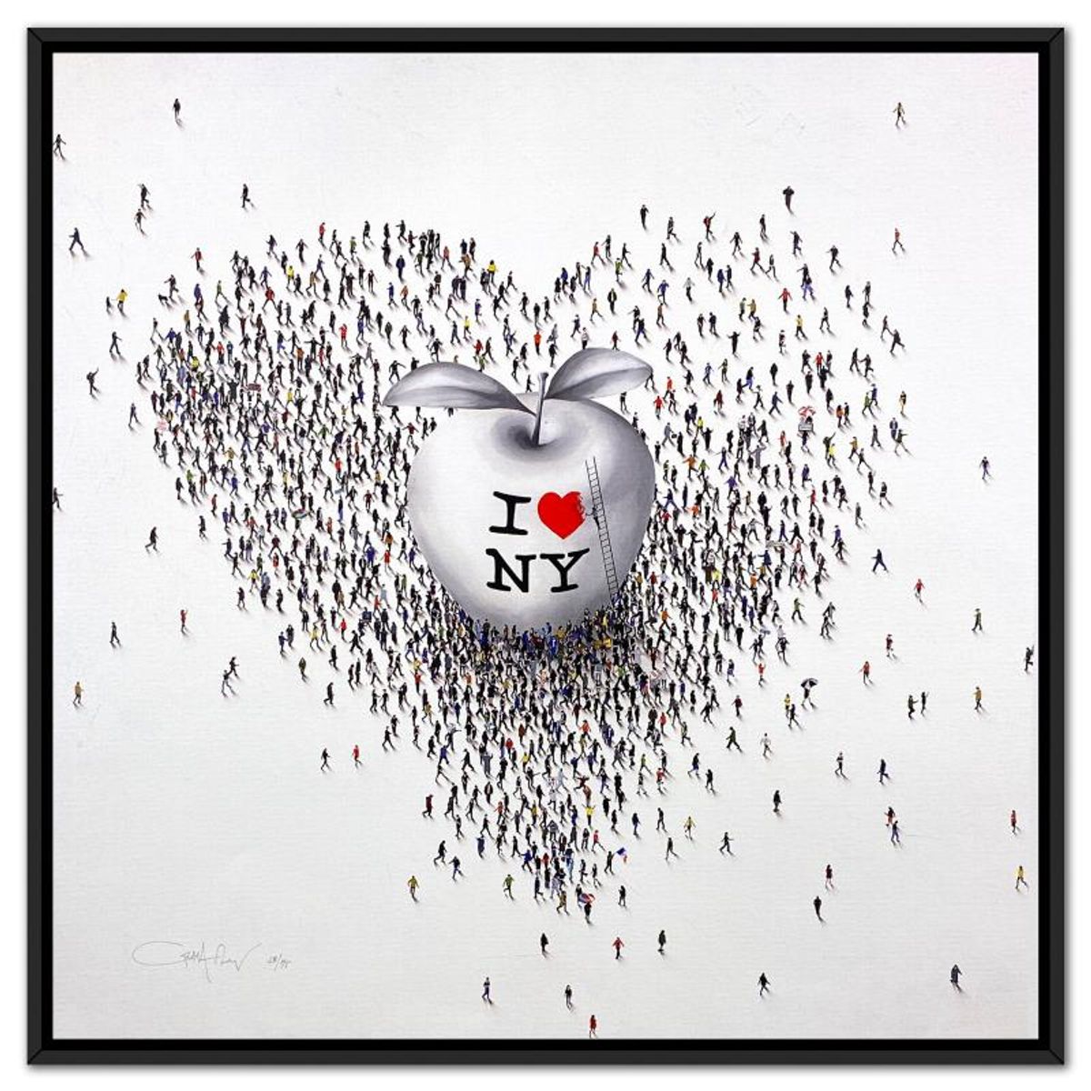 Craig Alan, "Populus: New York Groove" Framed Limited Edition on Canvas, Numbered and Hand Signed with Letter of Authenticity.