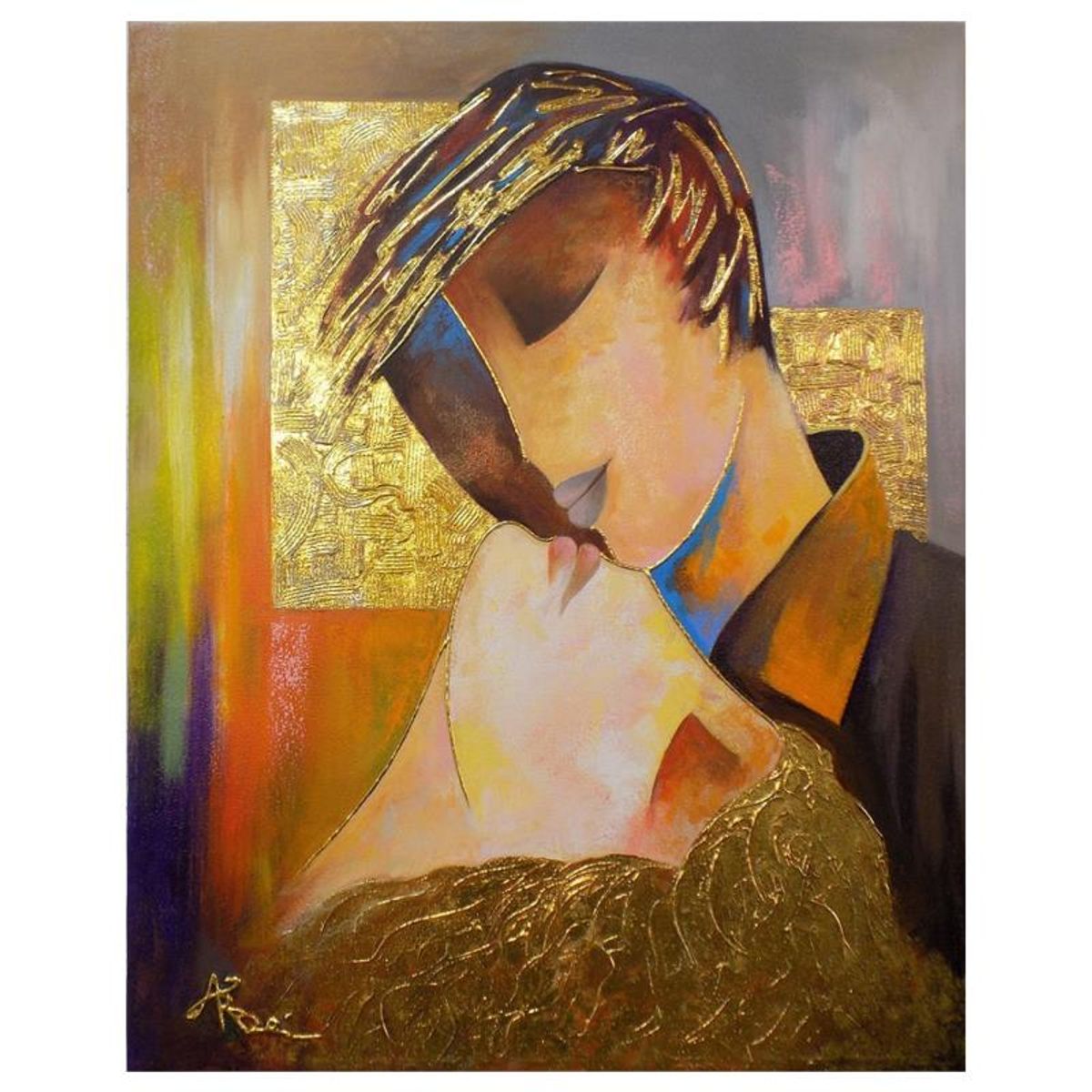Arbe, "Adore You" Hand Signed Original Painting on Canvas with Letter of Authenticity.