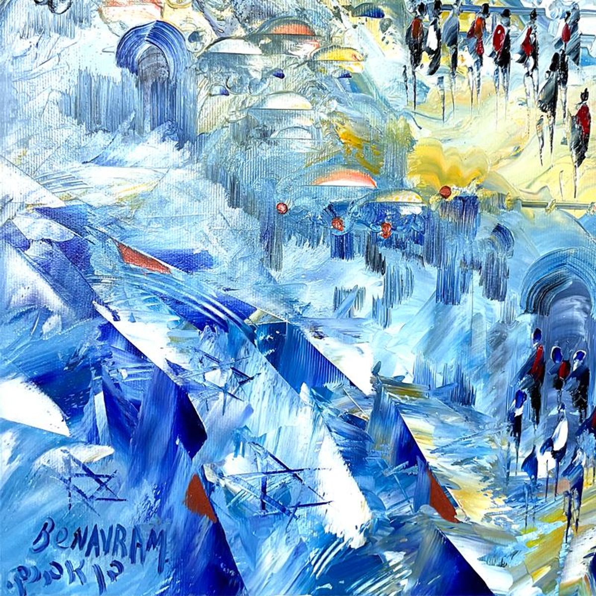 Ben Avram, Original Oil Painting on Gallery Wrapped Canvas, Hand Signed with Letter of Authenticity.