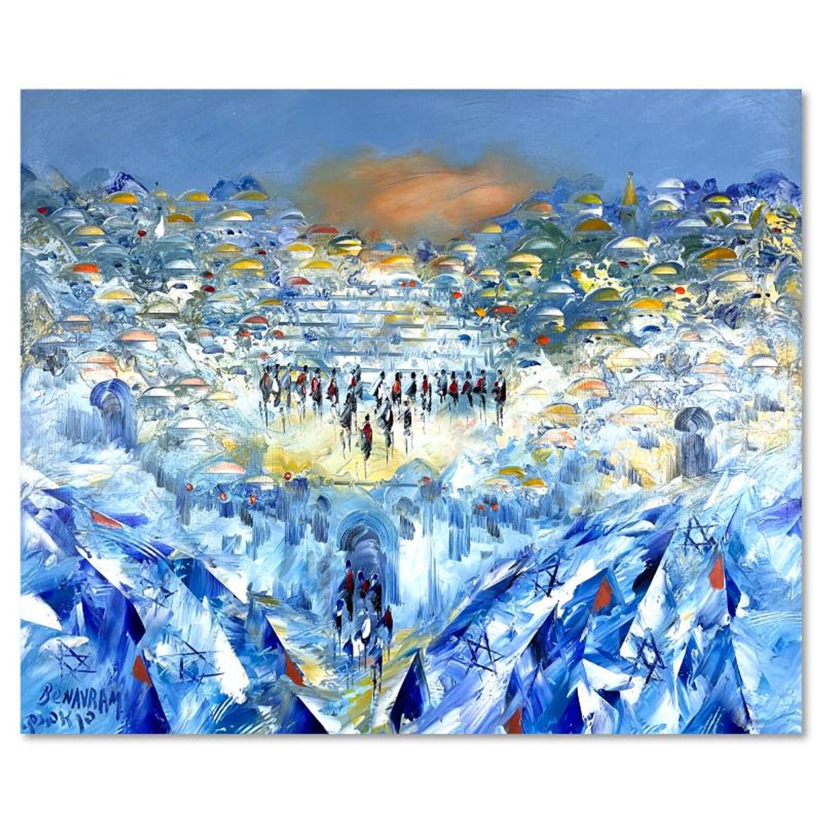 Ben Avram, Original Oil Painting on Gallery Wrapped Canvas, Hand Signed with Letter of Authenticity.