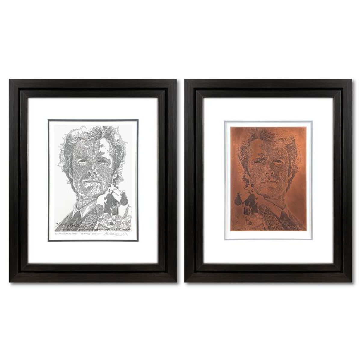 Guillaume Azoulay, "Go Ahead" Framed One-of-a-Kind Cancellation Proof and Copper Plate, Numbered 1/1 and Hand Signed with Letter of Authenticity.