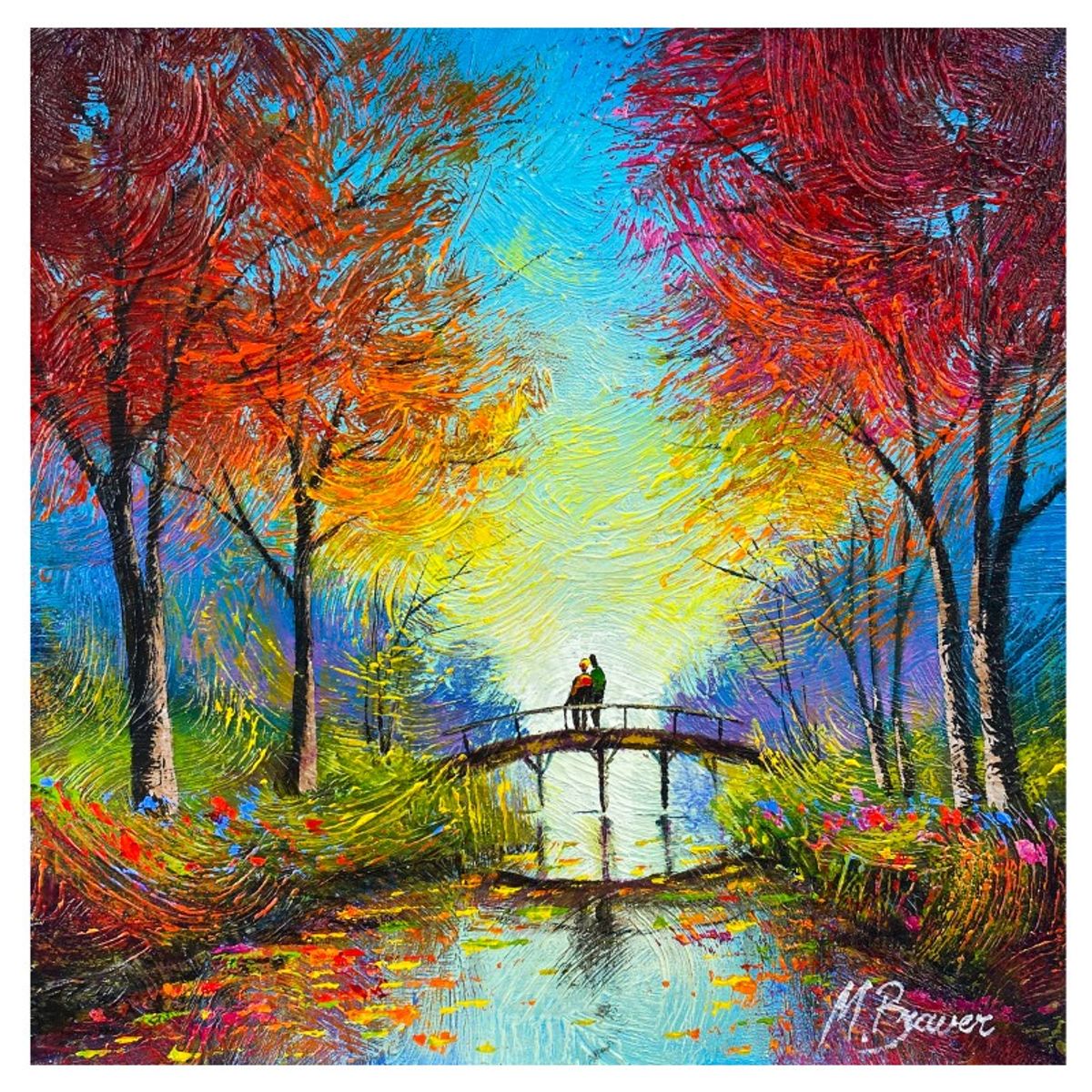 Mark Braver, Original Acrylic Painting on Canvas, Hand Signed with Letter of Authenticity.