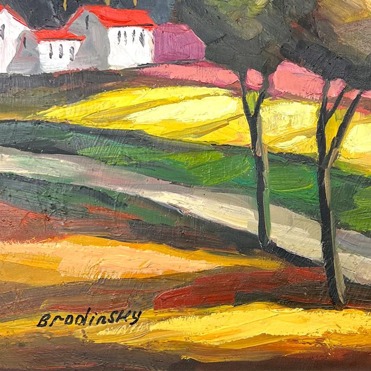 Slava Brodinsky, Hand Signed Original Painting on Canvas with Letter of Authenticity.