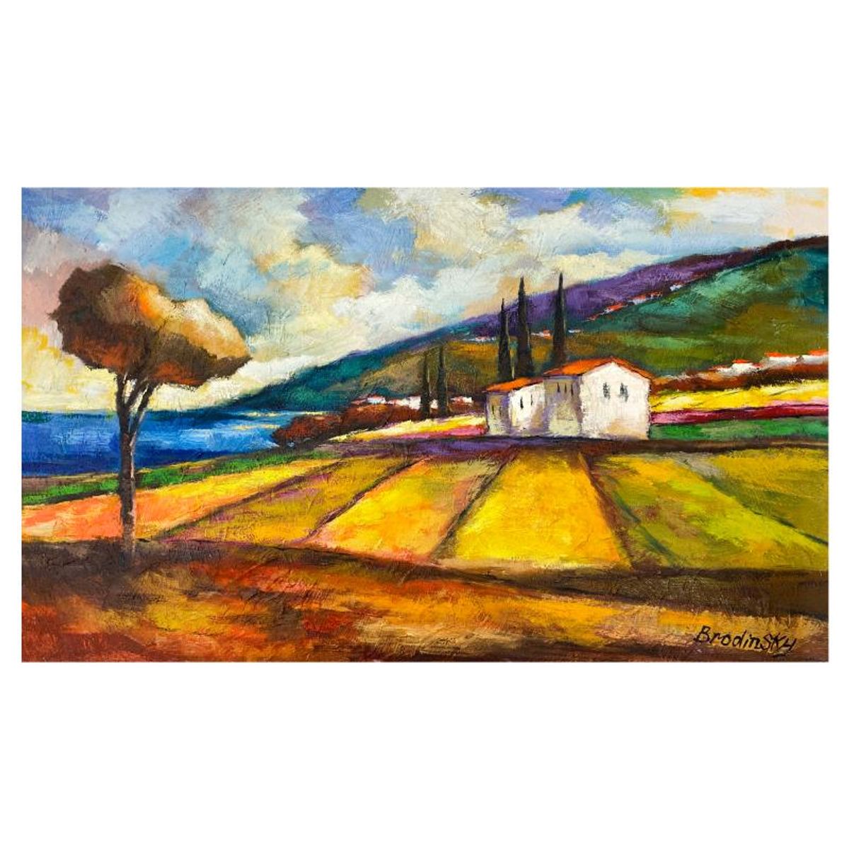 Slava Brodinsky, Original Oil Painting on Canvas, Hand Signed with Letter of Authenticity.