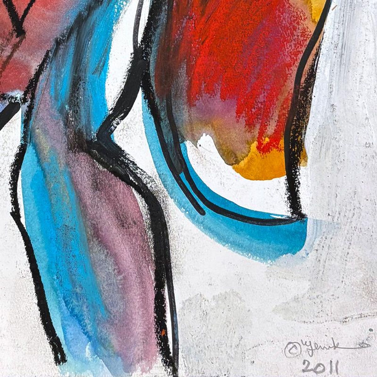 Jenik Cook, Framed Hand Signed Original Painting with Letter of Authenticity.
