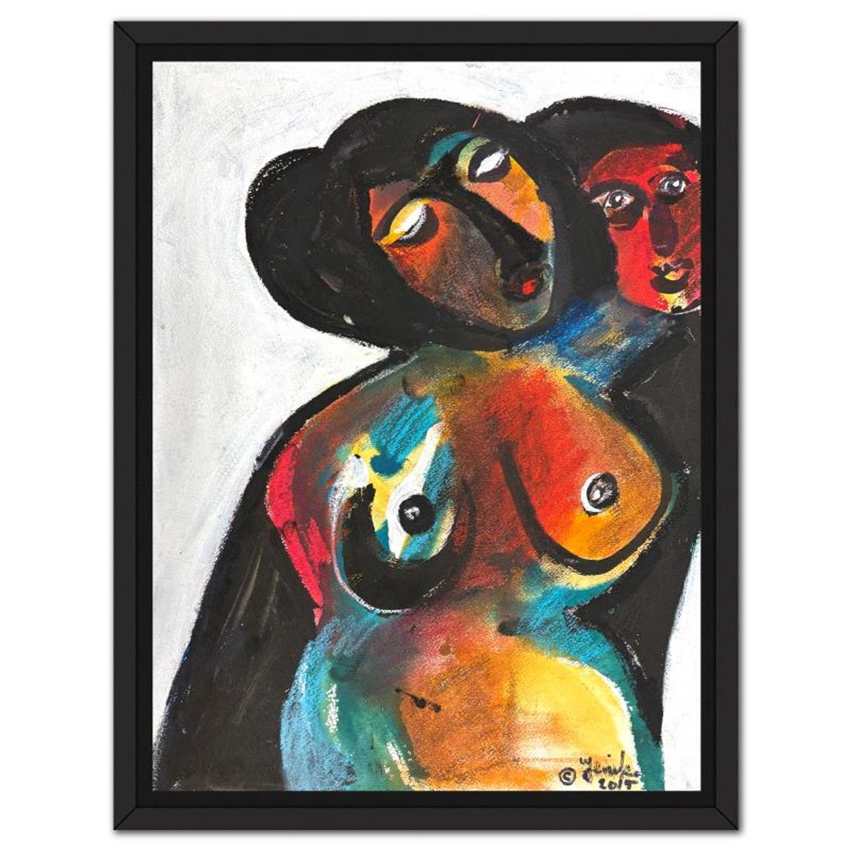 Jenik Cook, Framed Hand Signed Original Painting with Letter of Authenticity.