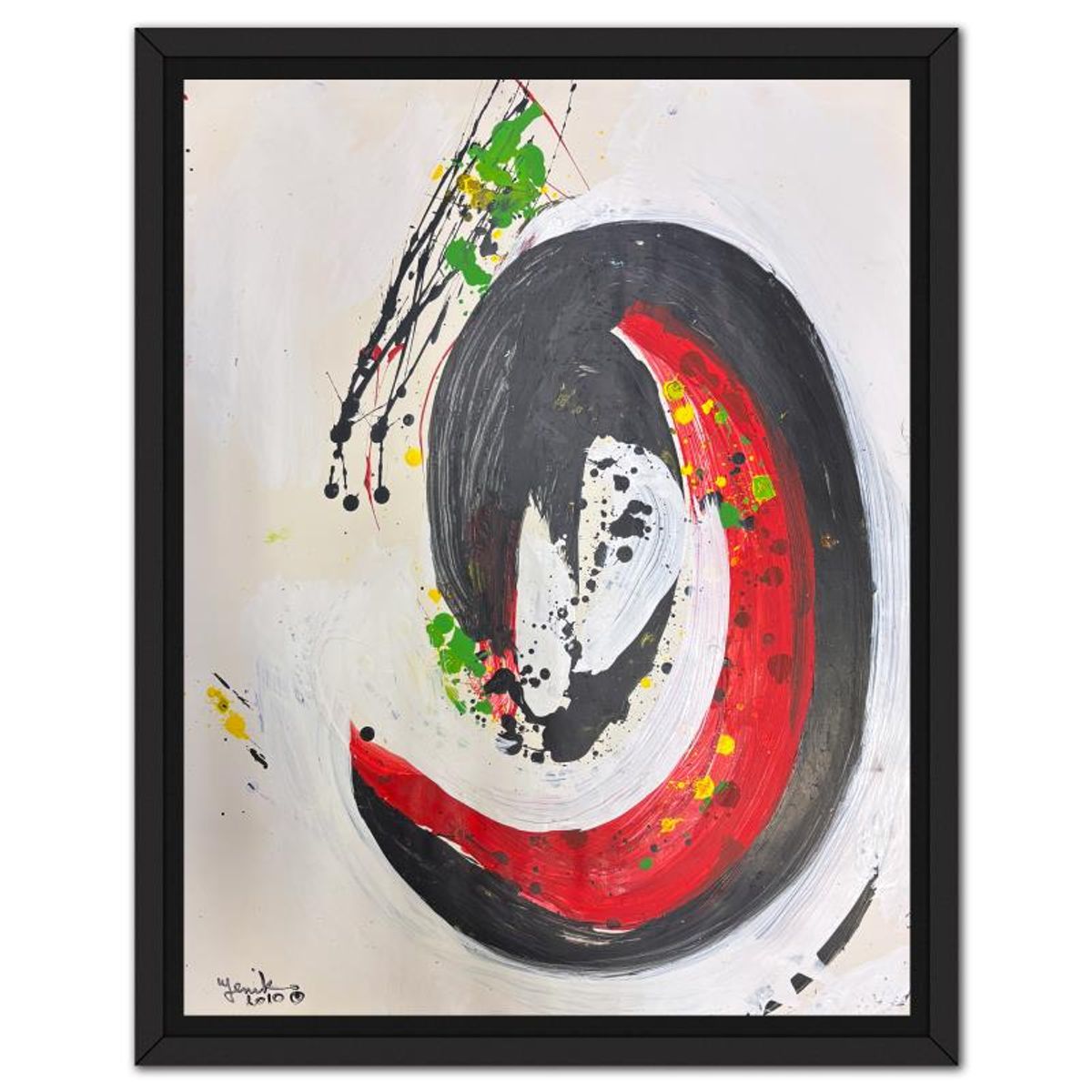 Jenik Cook, Framed Hand Signed Original Painting with Letter of Authenticity.