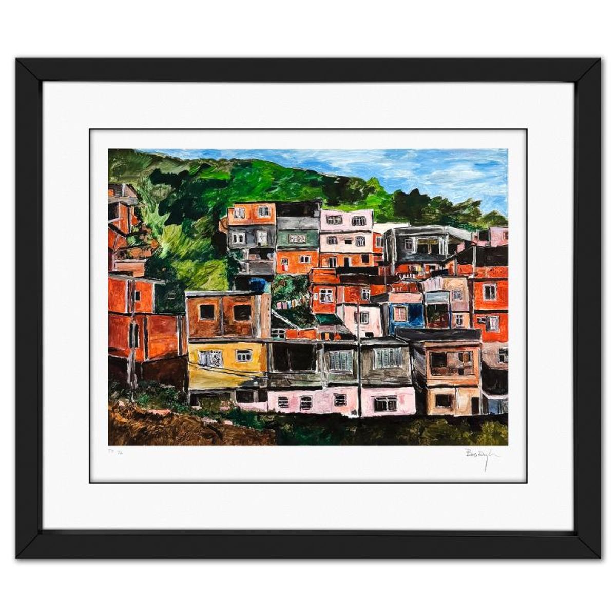 Bob Dylan, "Favela Villa Candido" Framed Limited Edition, TP Numbered 1/2 and Hand Signed with Letter of Authenticity.