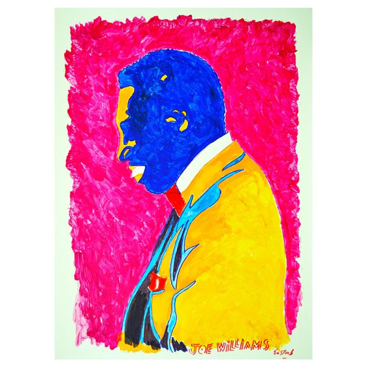 Wayne Ensrud, "Joe Williams" Hand Signed Original Painting with Letter of Authenticity.