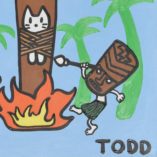 Todd Goldman, "Goodbye Kitty" Original Acrylic Painting on Gallery Wrapped Canvas (36" x 36"), Hand Signed with Letter of Authenticity.