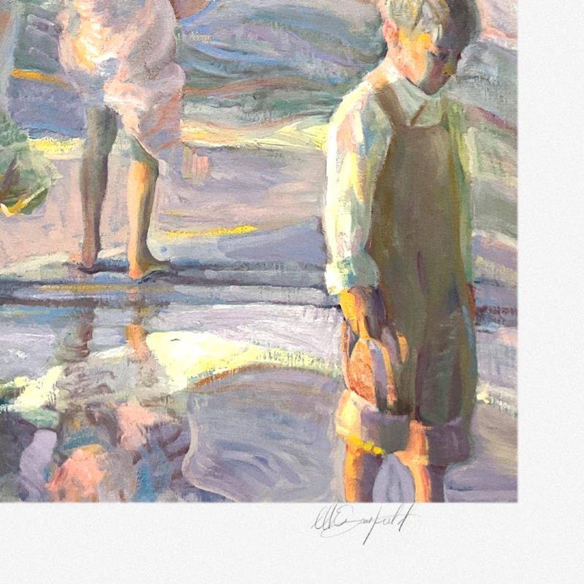 Don Hatfield, "Frolicking at the Seashore" Limited Edition Printer's Proof Serigraph, Numbered 1/11 and Hand Signed with Letter of Authenticity.