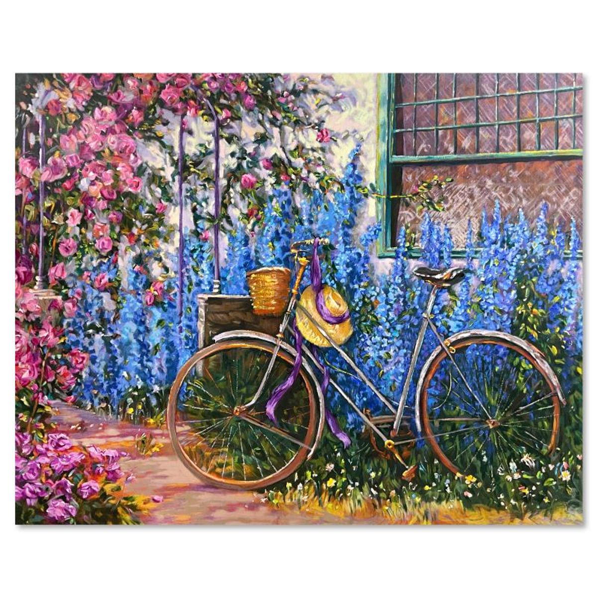 Henri Plisson (1933-2006), "Rose Cottage" Limited Edition Printer's Proof on Canvas, Numbered 21/21 and Hand Signed with Letter of Authenticity.