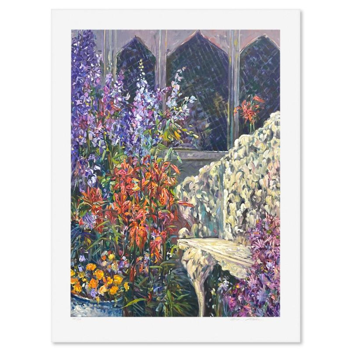 Henri Plisson (1933-2006), "A Place in the Garden" Limited Edition Serigraph, Numbered 1/20 and Hand Signed with Letter of Authenticity