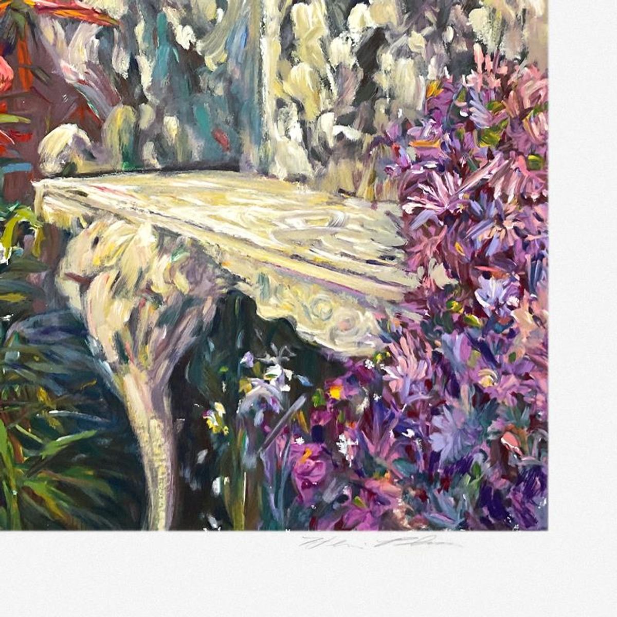 Henri Plisson (1933-2006), "A Place in the Garden" Limited Edition Serigraph, Numbered 1/20 and Hand Signed with Letter of Authenticity