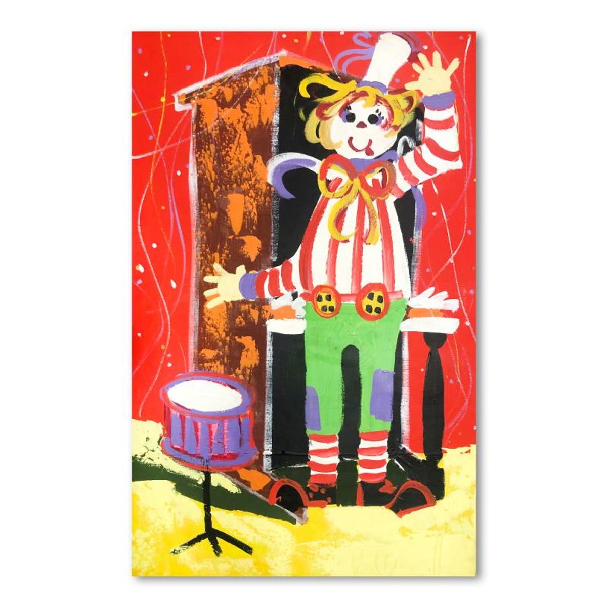 Paul Blaine Henrie (1932-1999), "Hold That Tiger" Hand Signed Original Painting on Canvas (48"x30") with Letter of Authenticity.