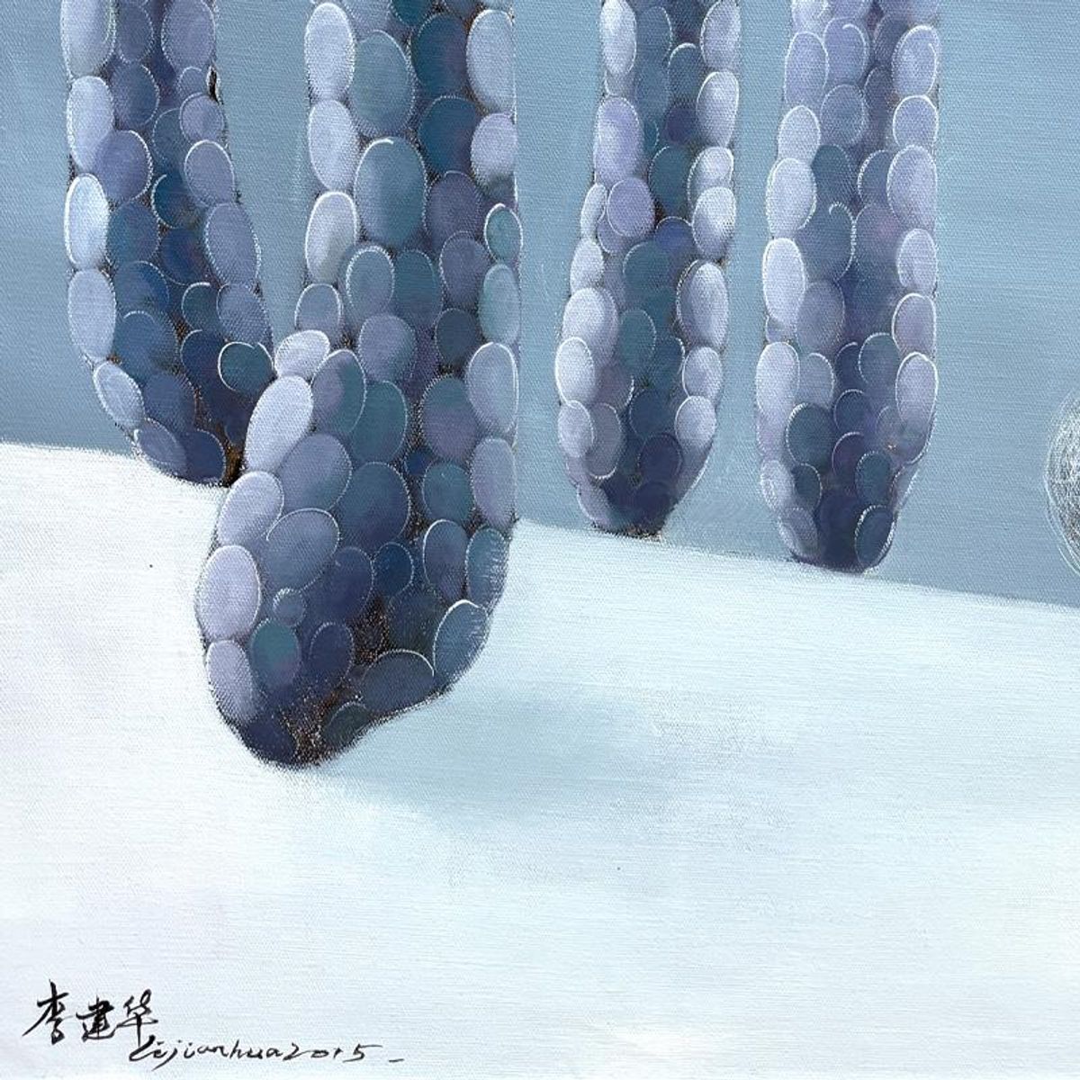 Li Jian Hua, "A Silent Pause" Original Oil Painting on Canvas, Hand Signed with Letter of Authenticity.