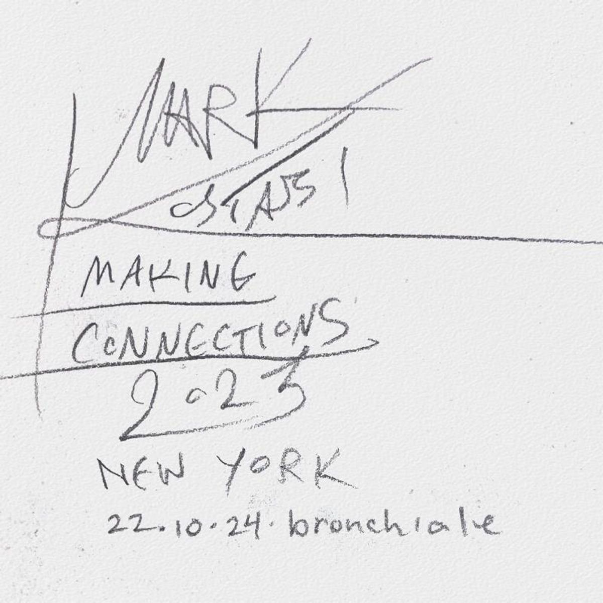 Mark Kostabi, "Making Connections" Framed Original Drawing on Paper, Hand Signed with Certificate of Authenticity