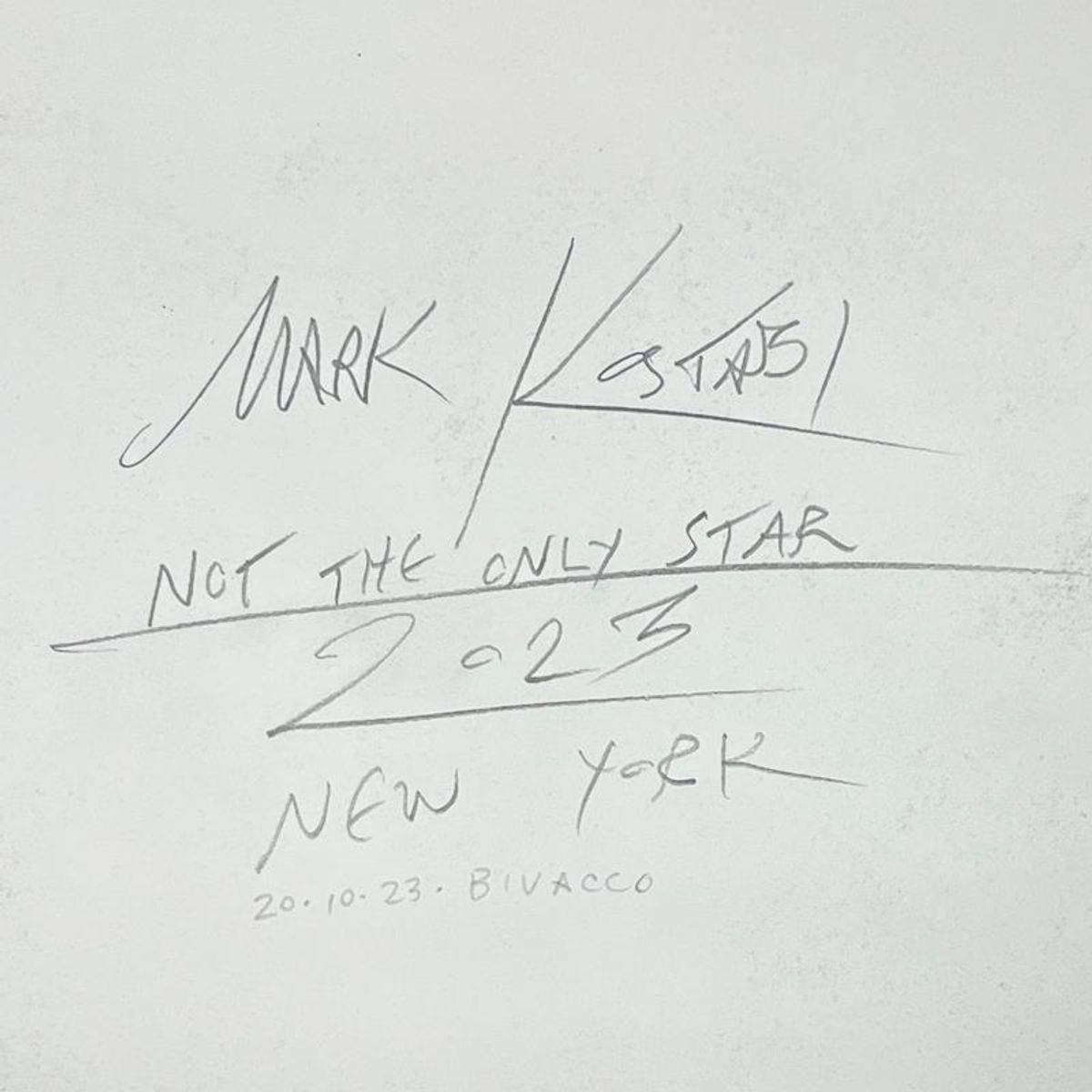 Mark Kostabi, "Not the Only Star" Framed Original Drawing on Paper, Hand Signed with Certificate of Authenticity.