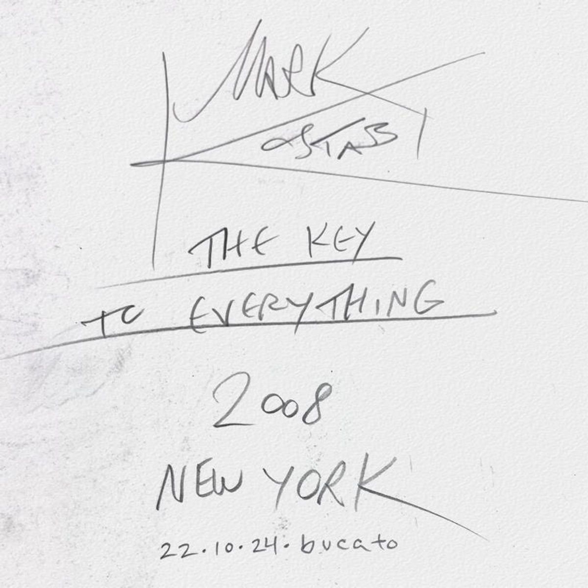 Mark Kostabi, "The Key to Everything" Framed Original Drawing on Paper, Hand Signed with Certificate of Authenticity