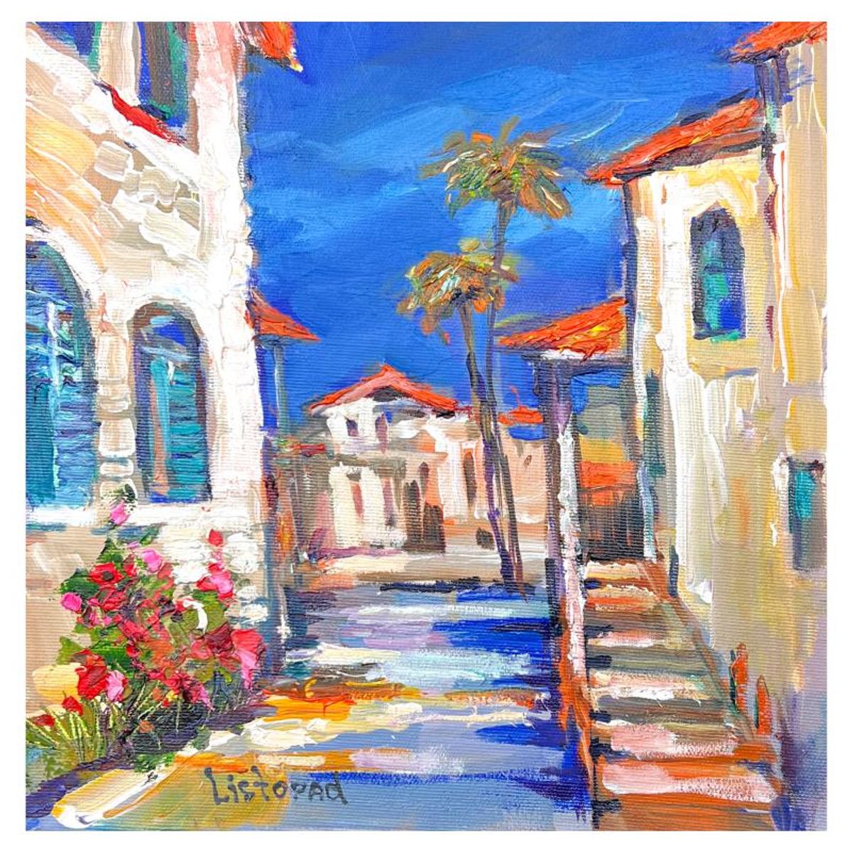 Natalya Listopad, Hand Signed Original Painting on Canvas with Letter of Authenticity.