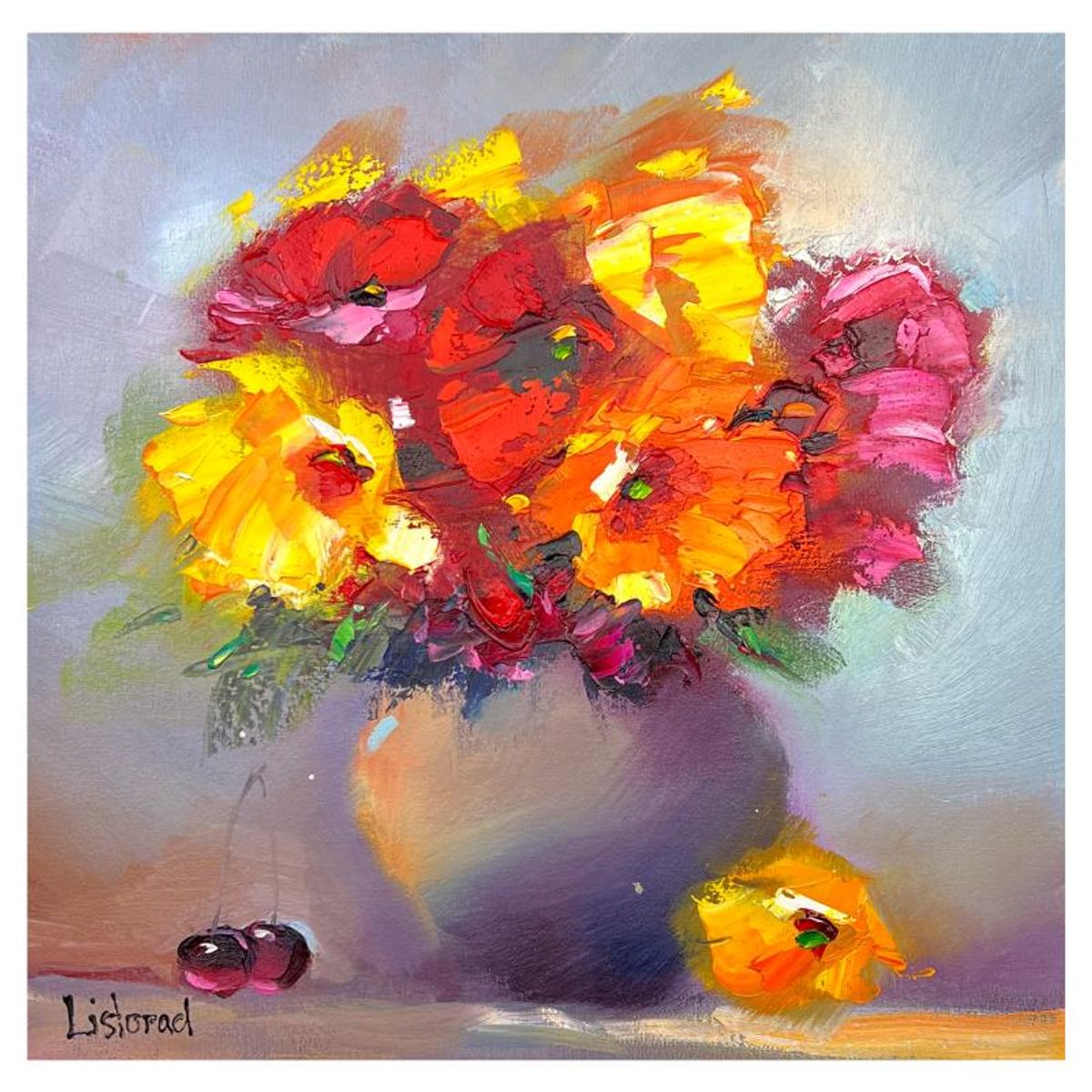 Natalya Listopad, Hand Signed Original Painting on Canvas with Letter of Authenticity.
