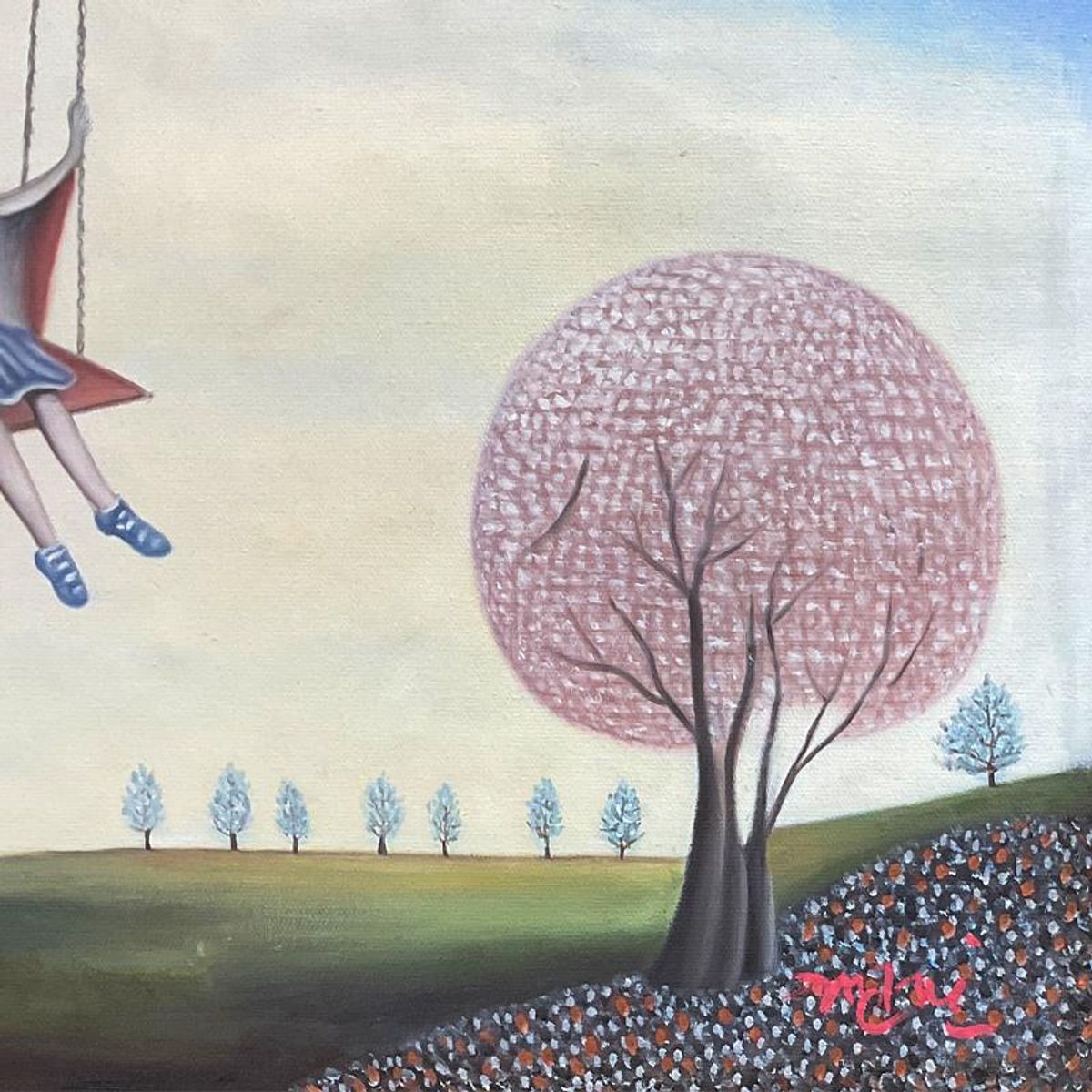 Mani, Original Acrylic Painting on Canvas (20" x 30"), Hand Signed with Letter of Authenticity