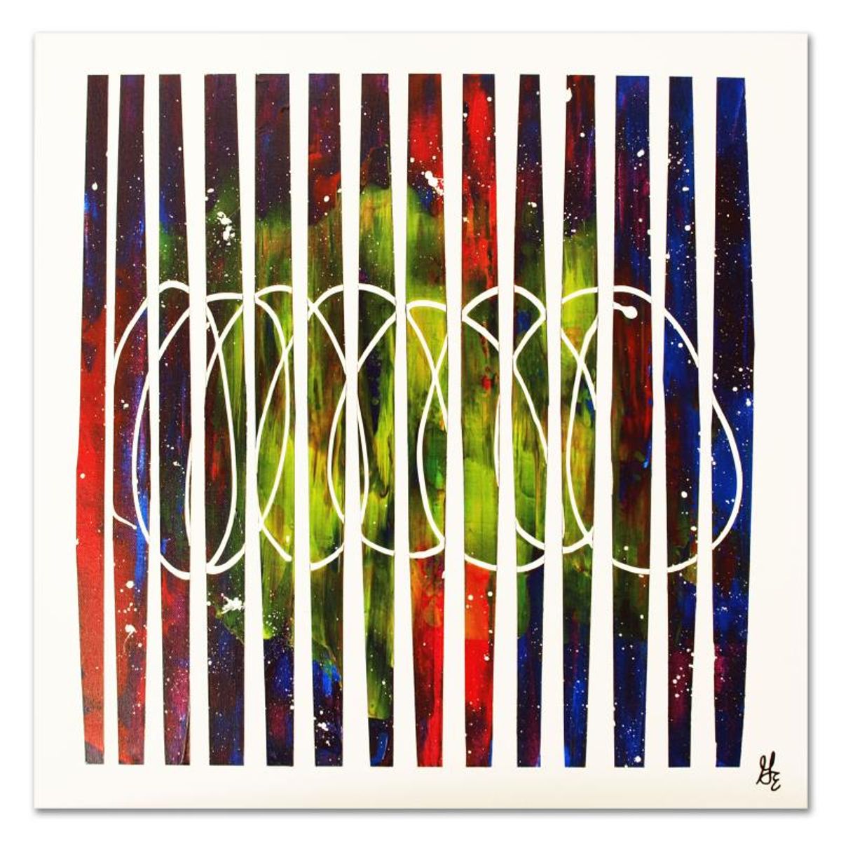 George Marlowe (d. 2026), "Aurora Borealis 1" Original Acrylic Painting on Canvas, Hand Signed with Letter of Authenticity