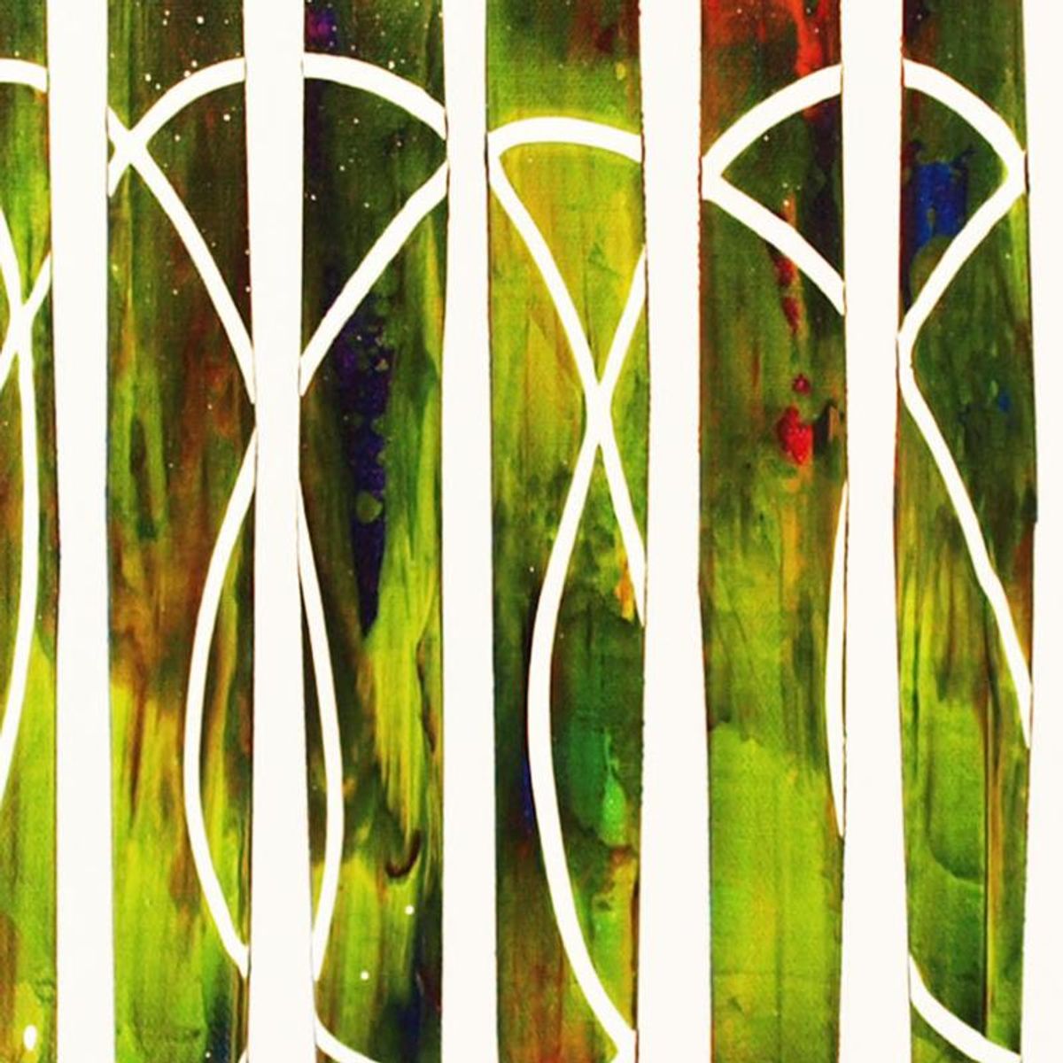 George Marlowe (d. 2026), "Aurora Borealis 1" Original Acrylic Painting on Canvas, Hand Signed with Letter of Authenticity