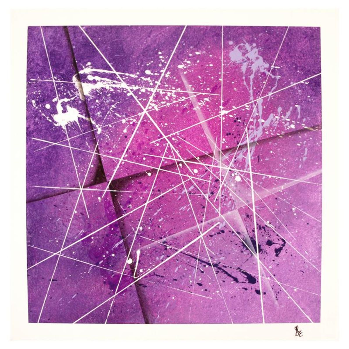 George Marlowe (d. 2026), "Purple Passion" Original Acrylic Painting on Gallery Wrapped Canvas, Hand Signed with Letter of Authenticity