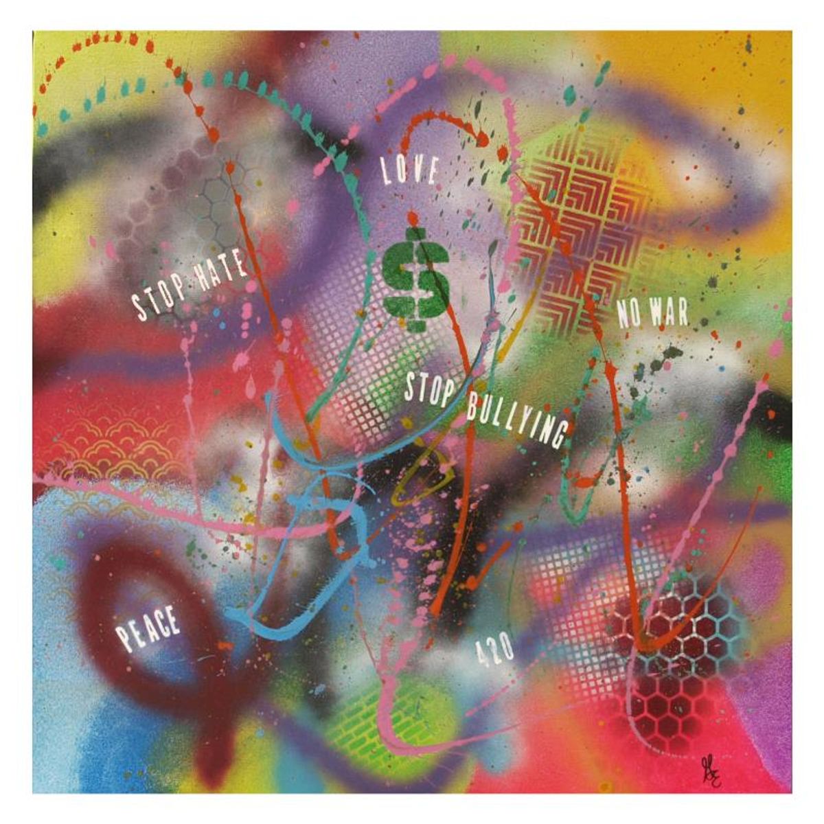 George Marlowe (d. 2026), "Graffiti XII" Original Acrylic Painting on Gallery Wrapped Canvas, Hand Signed with Letter of Authenticity