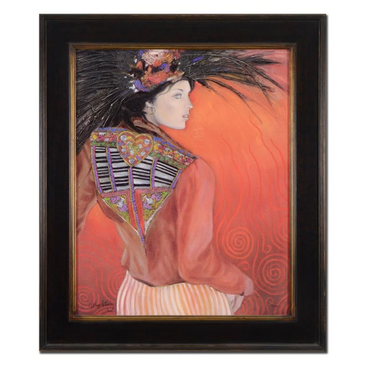 Jean-Paul Loppo Martinez, "Le Veste Brodee" Framed Limited Edition Textured Giclee on Board, Numbered 12/150 and Hand Signed with Letter of Authenticity.