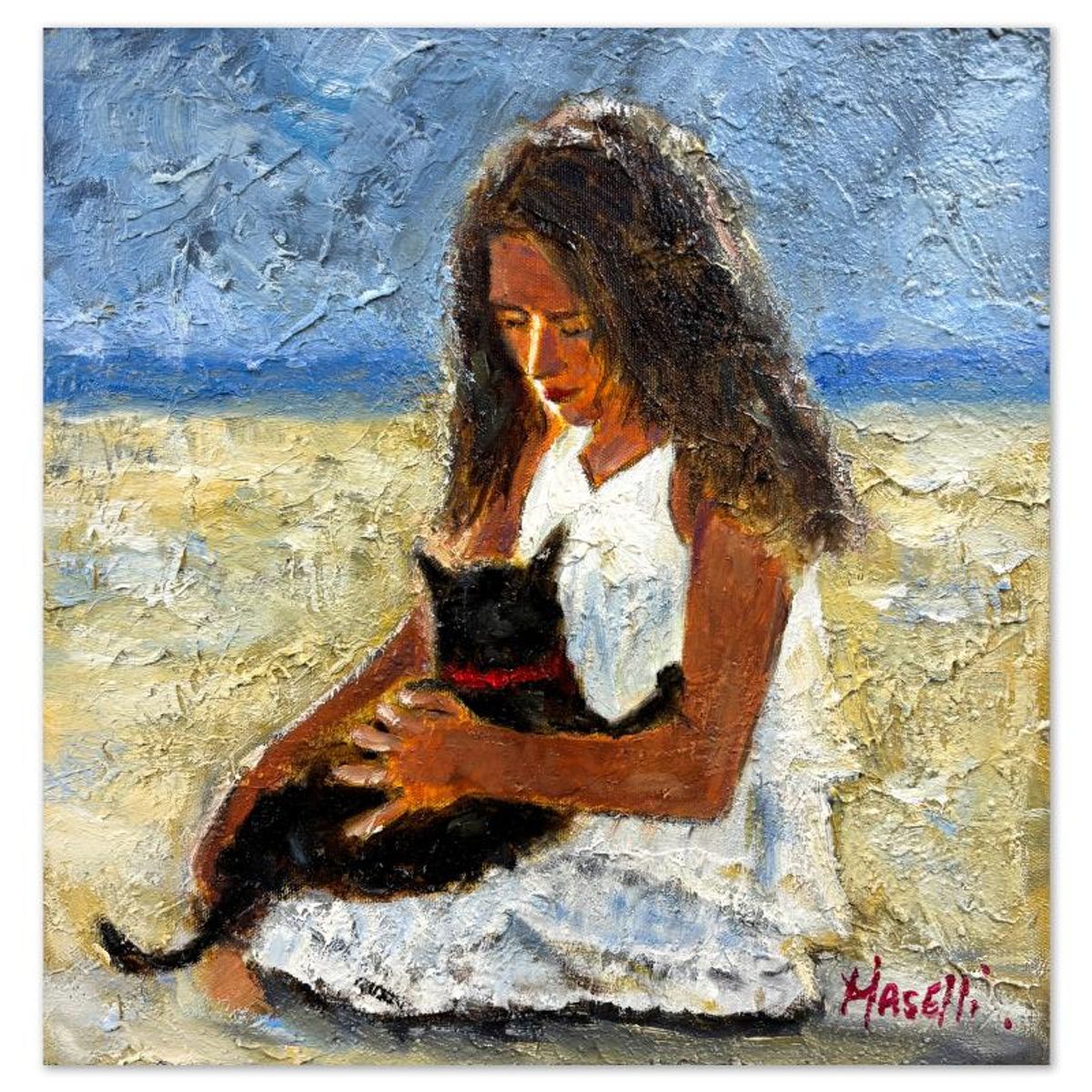 Michael Maselli, Original Painting on Canvas, Hand Signed with Letter of Authenticity.