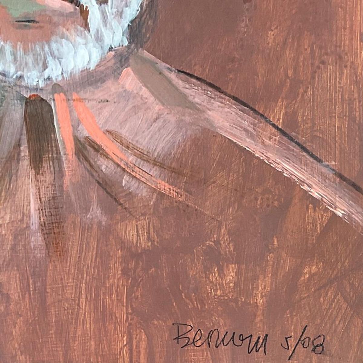 Milton Berwin (1925-2023), Original Painting on Board (14" x 11"), Hand Signed with Letter of Authenticity.