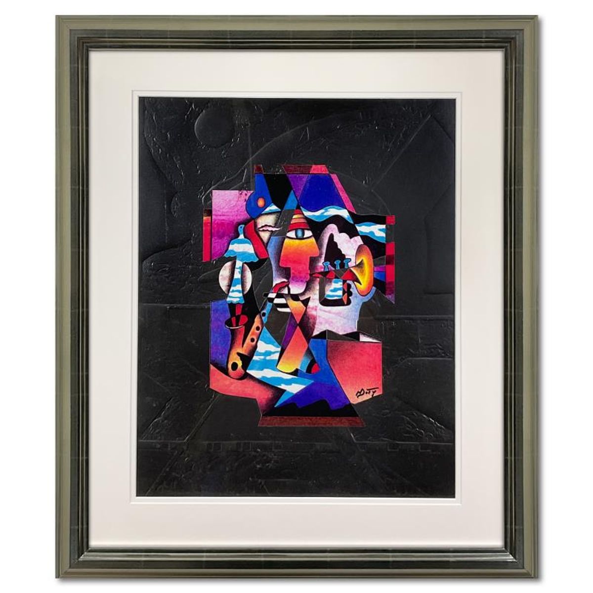 Neal Doty (1941-2016), Framed One-of-a-Kind Mixed Media on Foil, Hand Signed with Letter of Authenticity.
