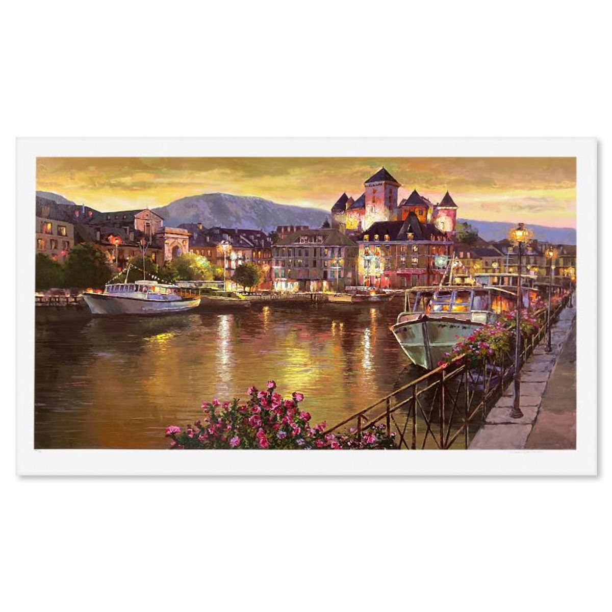 Sam Park, "Annecy Night" Limited Edition Printer's Proof Serigraph, Numbered 1/4 and Hand Signed with Letter of Authenticity.