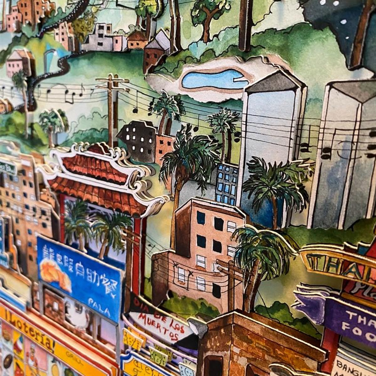 Linnea Pergola, "I Love LA" 3D Limited Edition, Hand Signed with Letter of Authenticity.