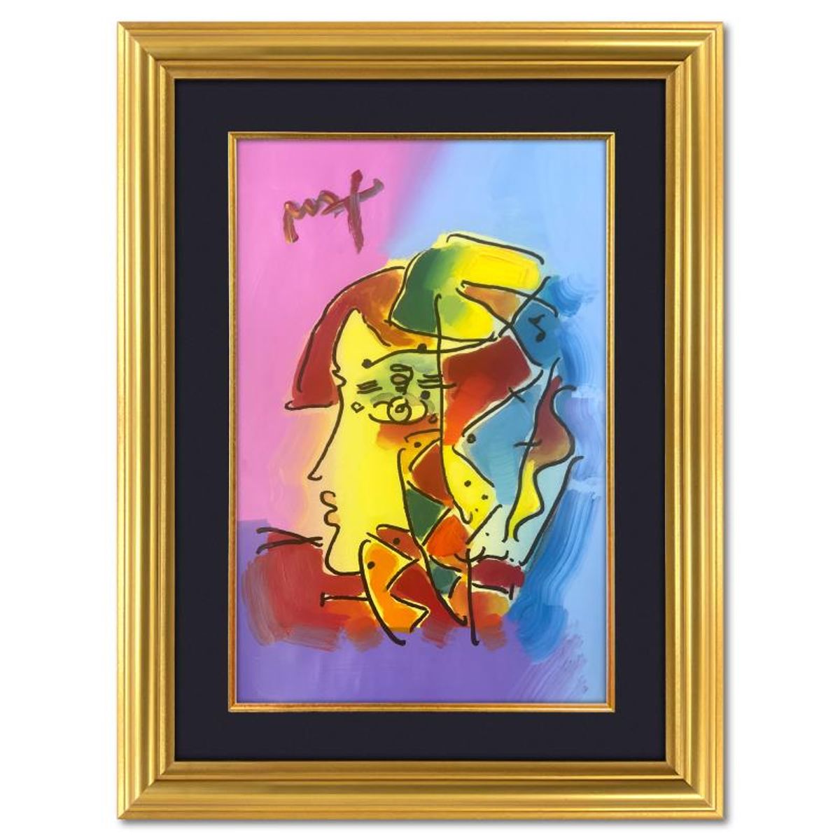 Peter Max, "Billboard Centennial" Framed One-of-a-Kind Acrylic Mixed Media (48.5" x 36.5"), Hand Signed with Registration Number Certifying Authenticity