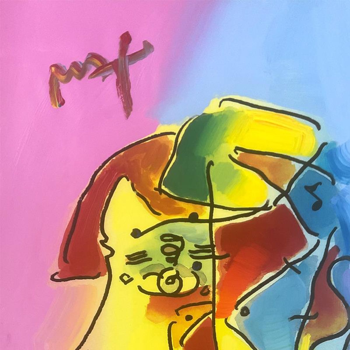 Peter Max, "Billboard Centennial" Framed One-of-a-Kind Acrylic Mixed Media (48.5" x 36.5"), Hand Signed with Registration Number Certifying Authenticity
