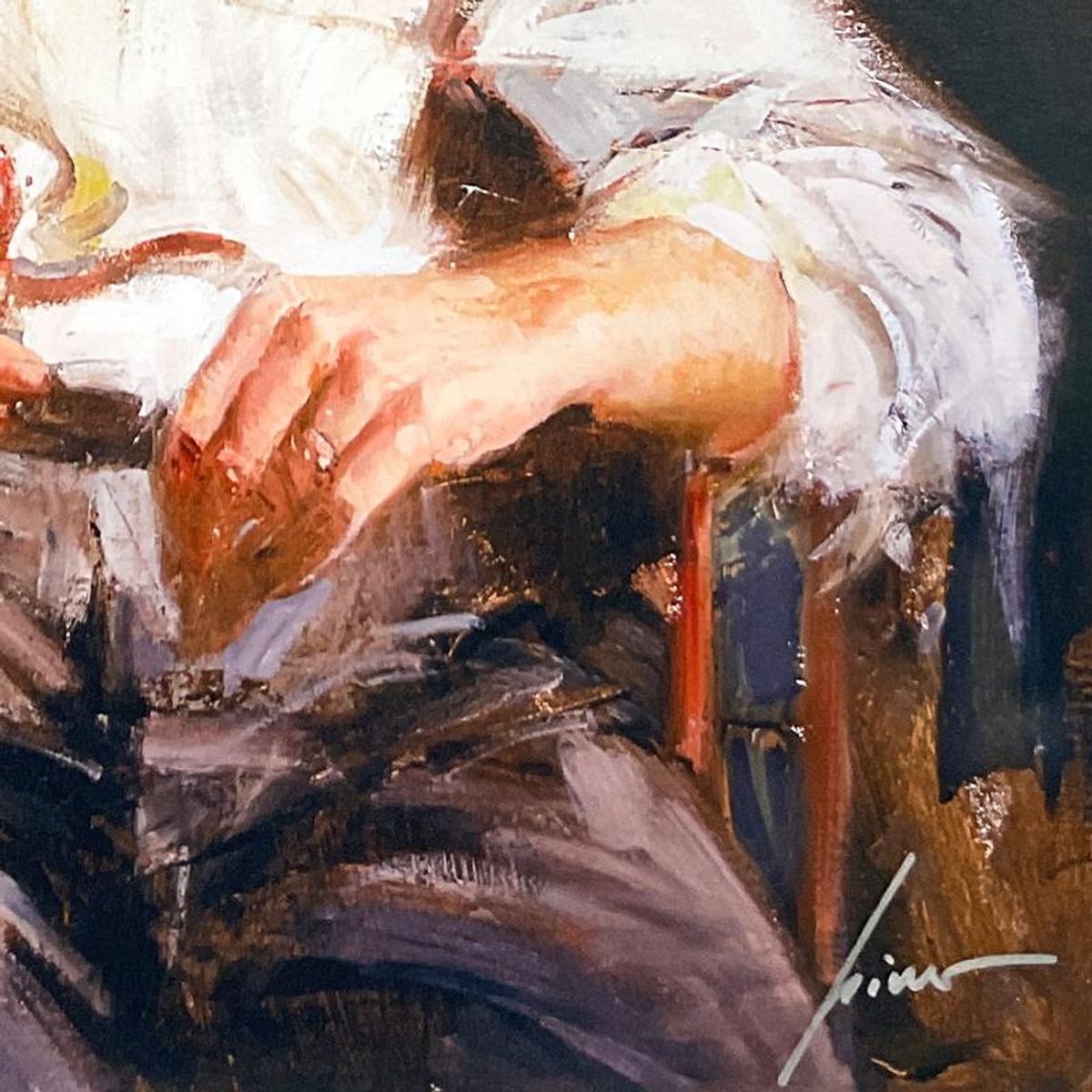 Pino (1939-2010), "A Tale to Tell" Limited Edition on Canvas, Numbered 11/295 and Hand Signed with Certificate of Authenticity.