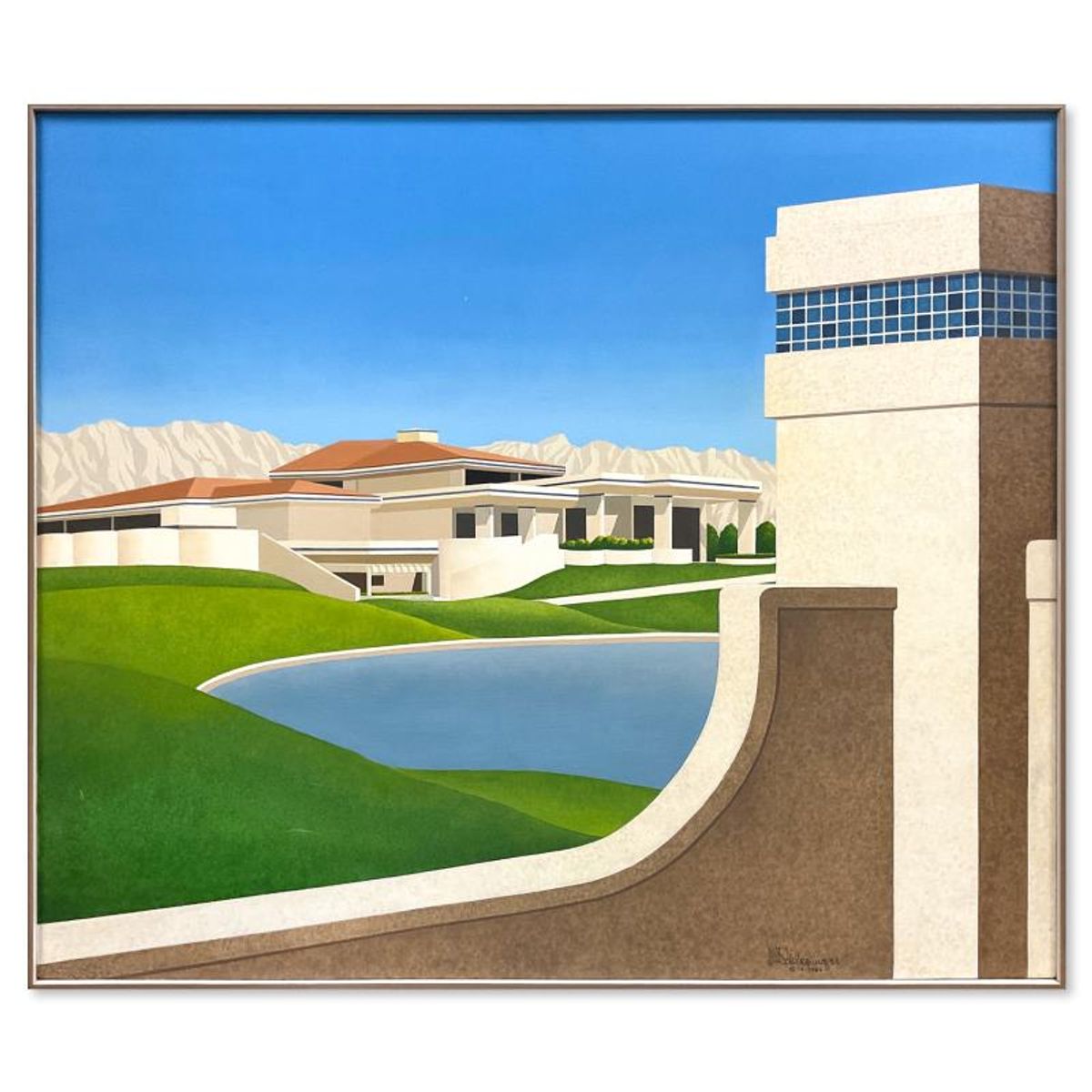 William Schlesinger (1915-2011), Framed Original Oil Painting on Canvas (40.5" x 48.5"), Dated 1986 and Hand Signed with Letter of Authenticity