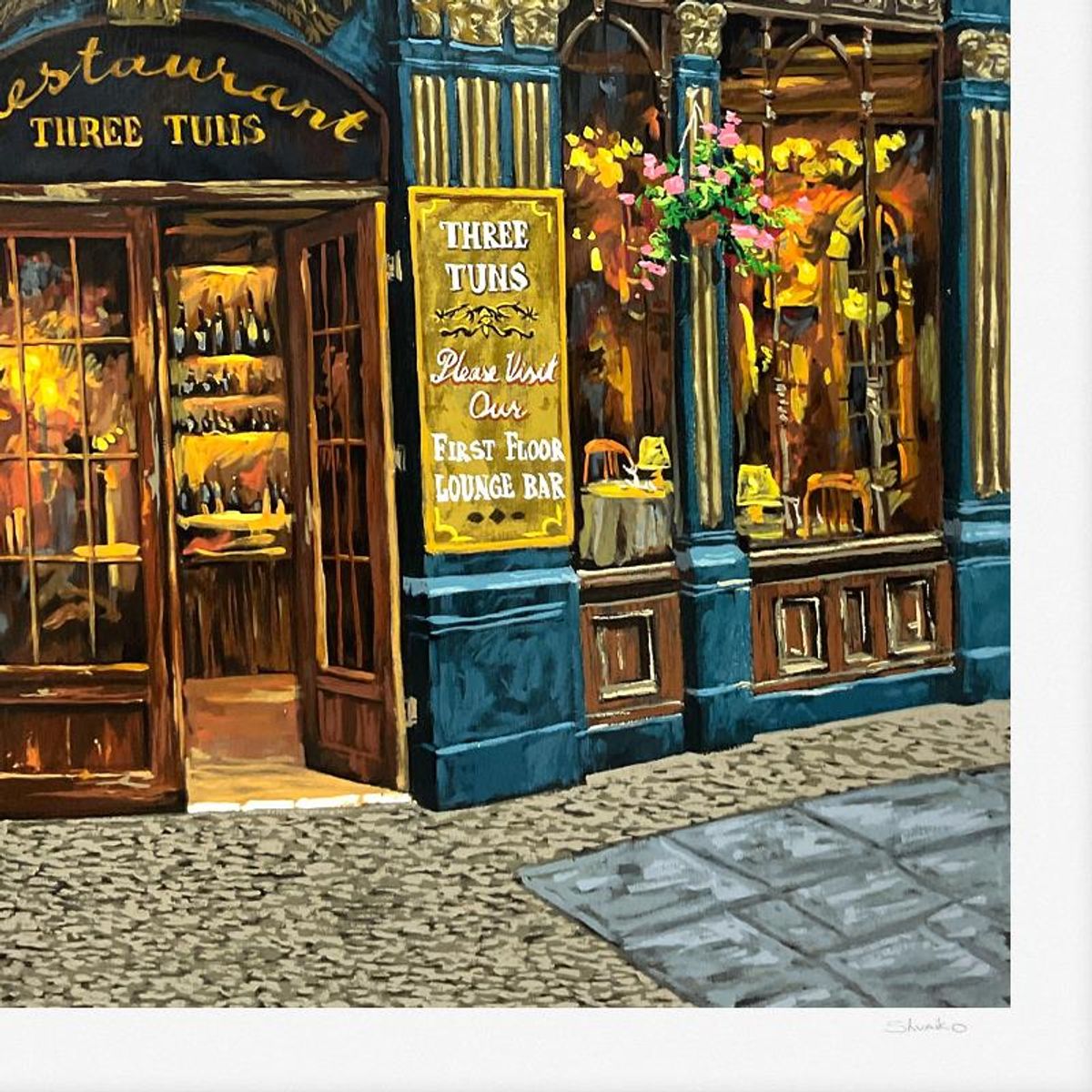 Viktor Shvaiko, "London for Two (White)" Limited Edition Printer's Proof Serigraph (30" x 50"), Numbered 1/3 and Hand Signed with Letter of Authenticity.