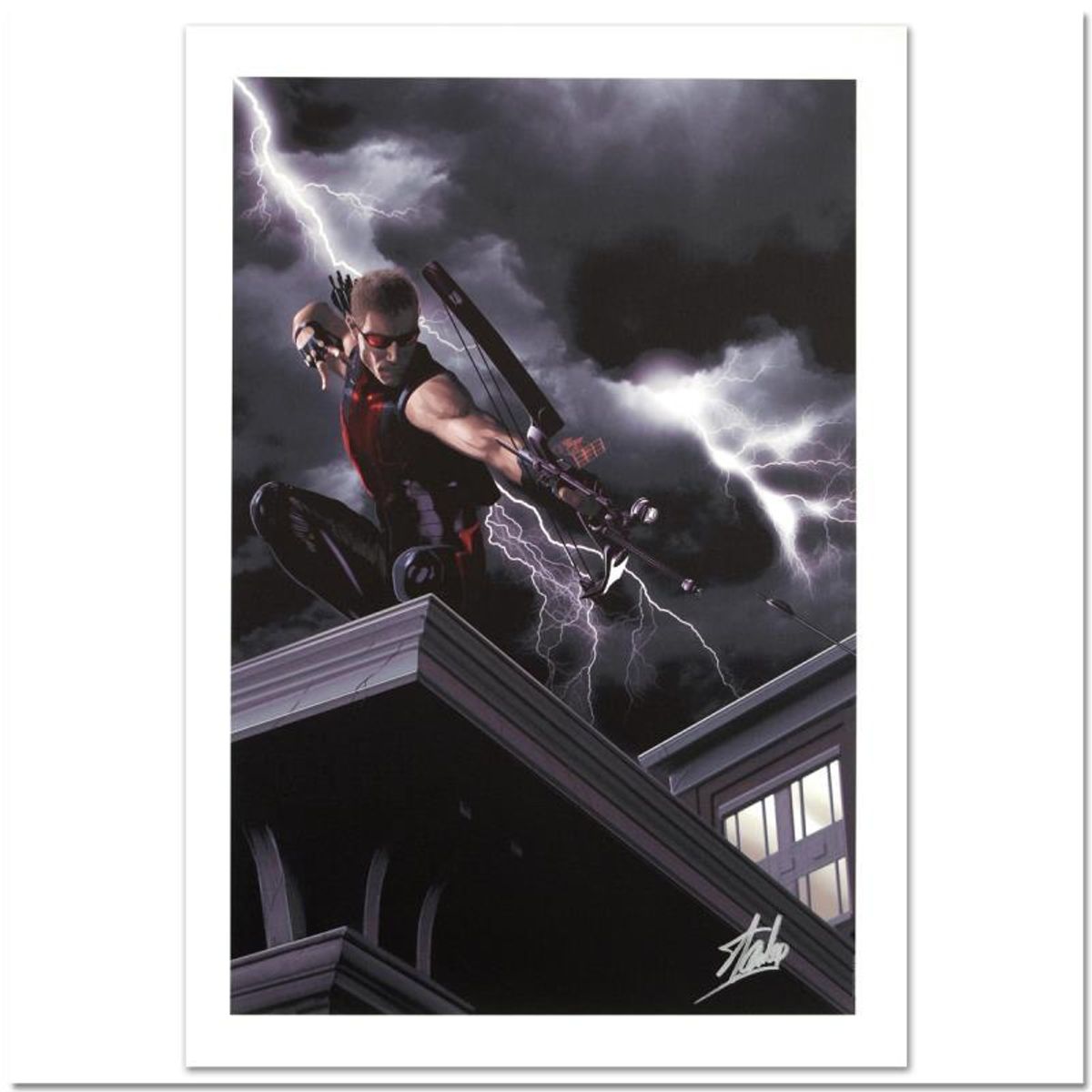 Stan Lee Signed, Marvel Comics "Ultimate Hawkeye #2" Limited Edition Canvas, Numbered 3/99 with Certificate of Authenticity.
