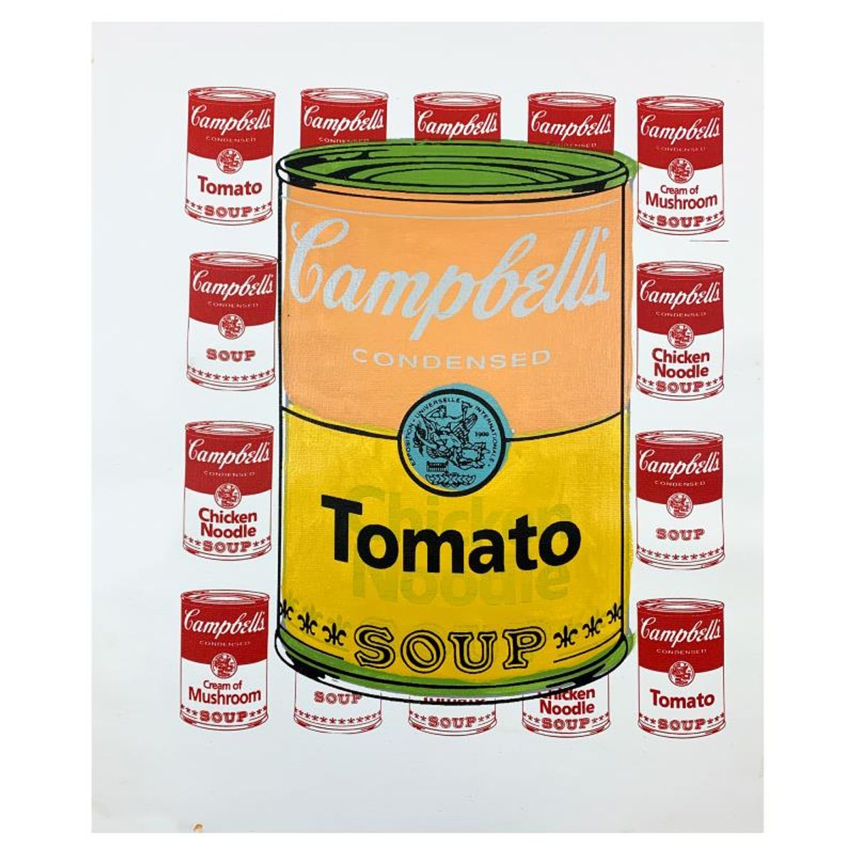 Steve Kaufman (1960-2010), "Campbell's Tomato" Hand Signed Limited Edition Hand Pulled Silkscreen Mixed Media on Canvas with LOA.