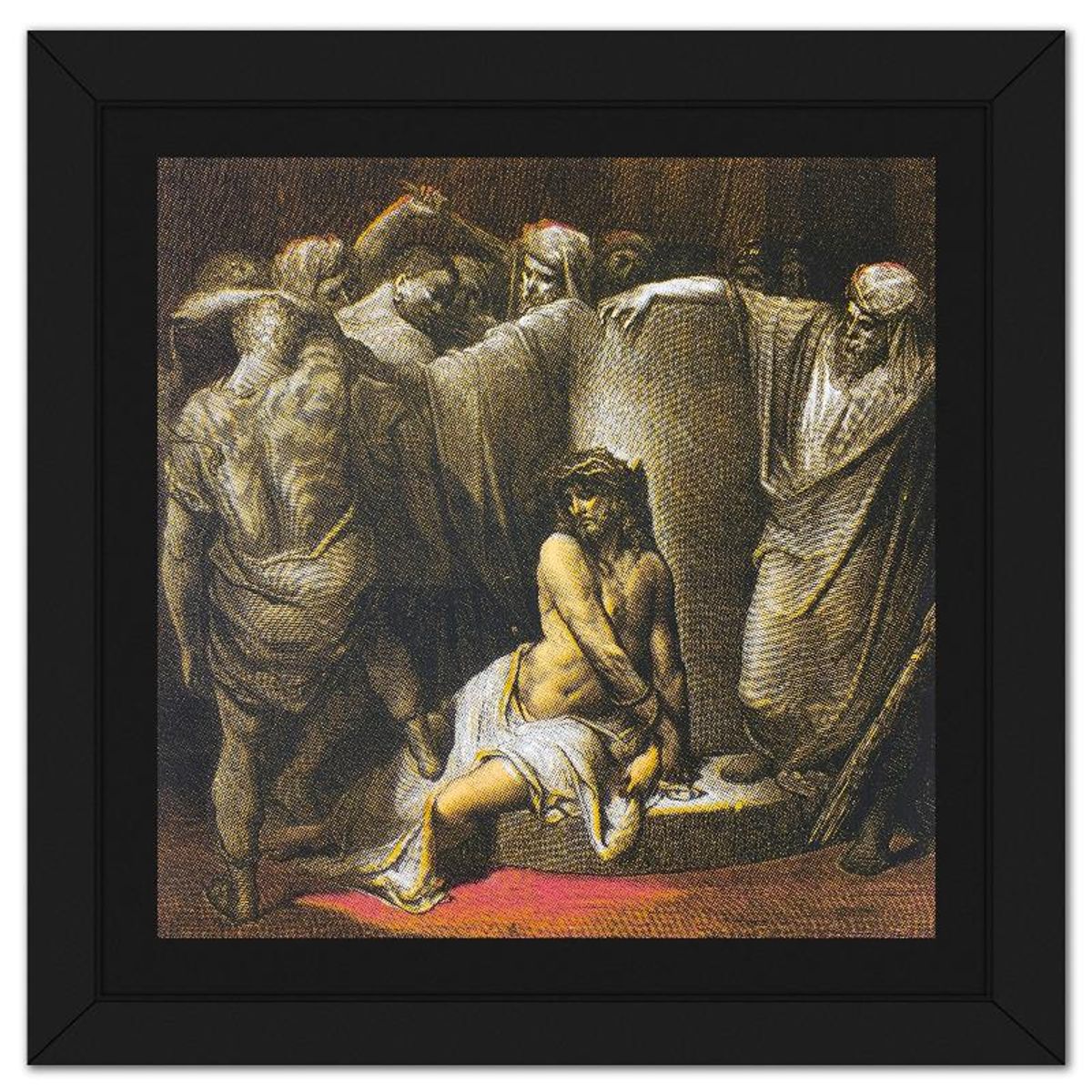 Steve Kaufman (1960-2010), "Jesus in Thorns" Framed Hand Embellished Limited Edition Silscreen, Numbered AP 11/50 Inverso and Hand Signed with Letter of Authenticity