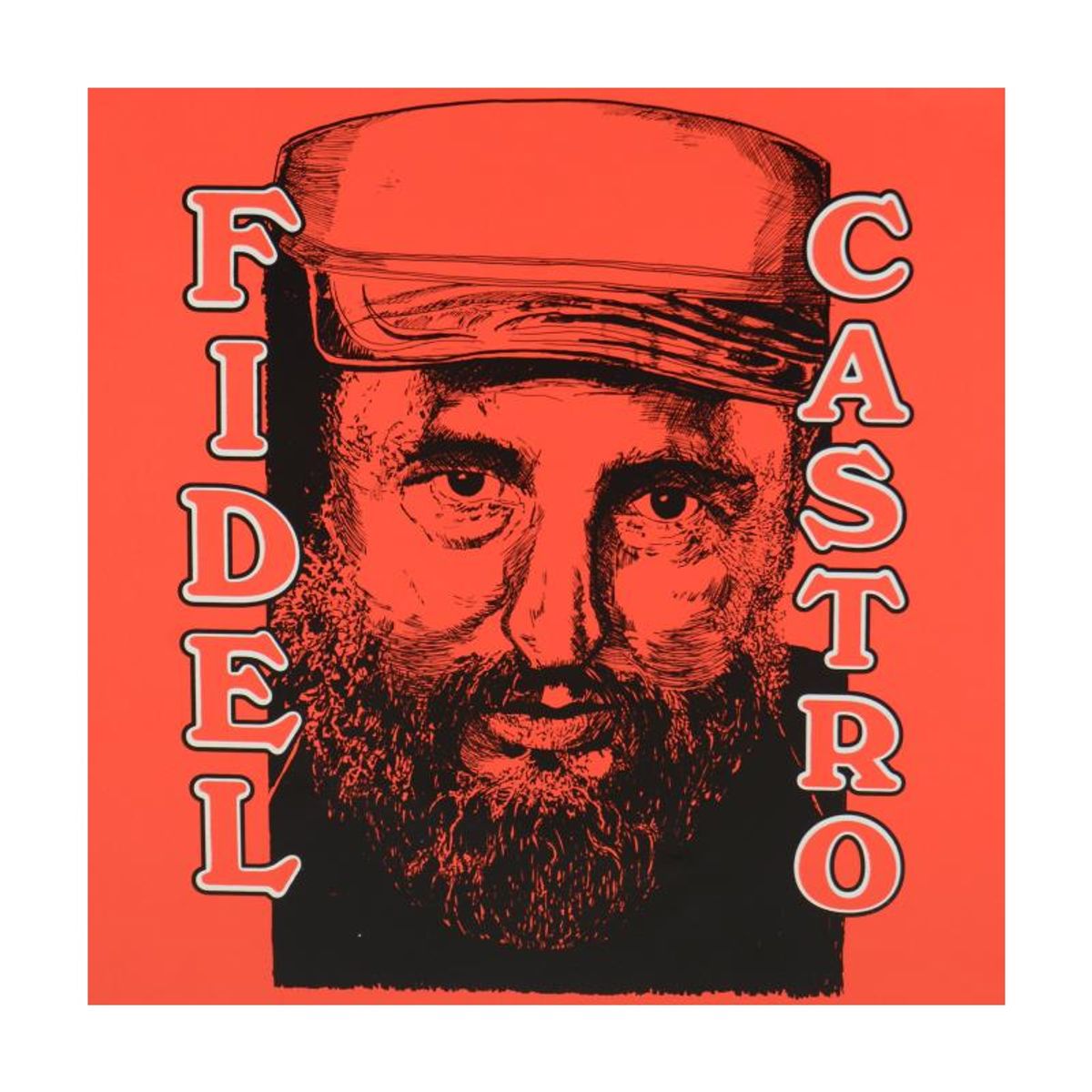Steve Kaufman (1960-2010), "Fidel Castro" Limited Edition Hand Pulled Silkscreen on Canvas, Numbered 26/50 and Hand Signed Inverso with Letter of Authenticity.