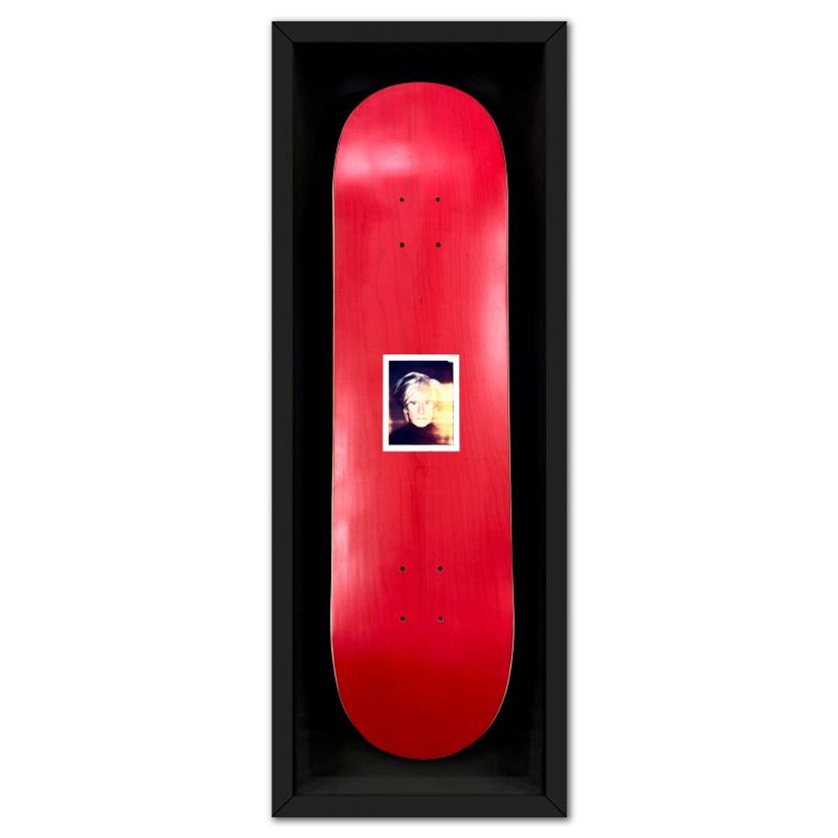 Andy Warhol (1928-1987), "Self-Portrait (Red)" Framed One-of-a-Kind Unique Edition Skateboard, Signed Inverso with Letter of Authenticity.